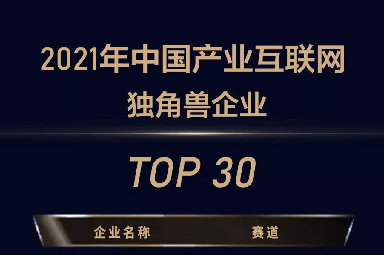 2021 Top 30 Unicorns in China's Industrial Internet - 2021 Industrial Internet Summer Summit